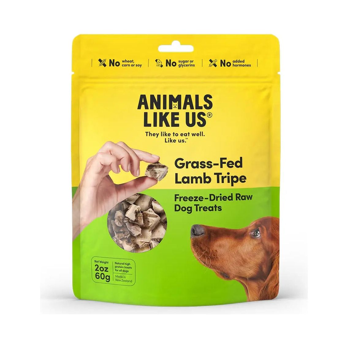 Animals Like Us Freeze Dried Raw Grass-Fed Lamb Tripe Dog Treat 2 oz Animals Like Us