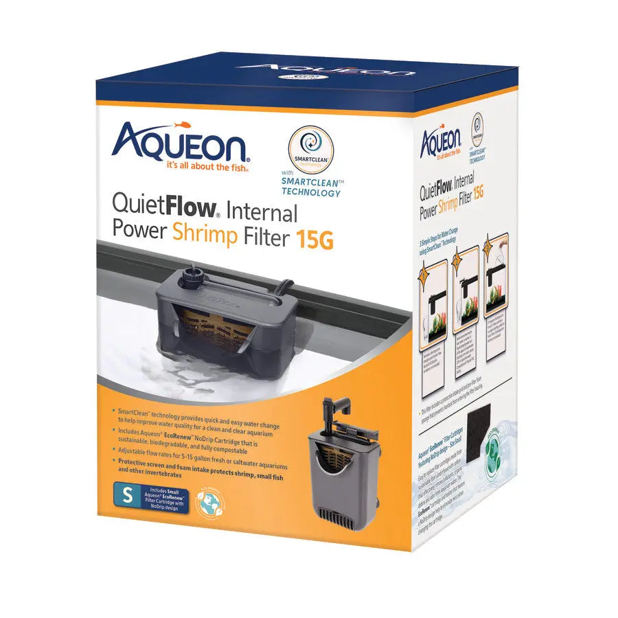 Aqueon QuietFlow SmartClean Internal Shrimp Filter Aqueon