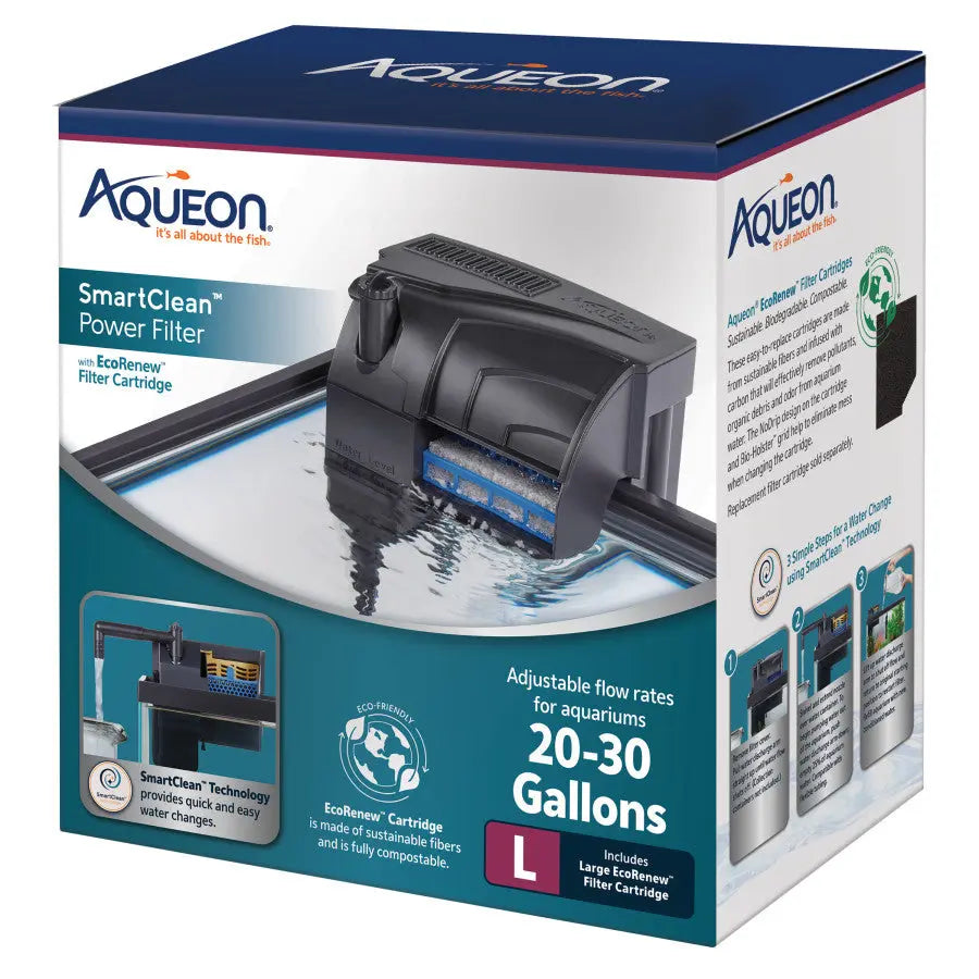 Aqueon SmartClean™ Power Filter with EcoRenew™ Filter Cartridge Aqueon