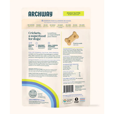 Archway Pet Peanut Butter Biscuits with Cricket Meal 5 oz Archway Pet