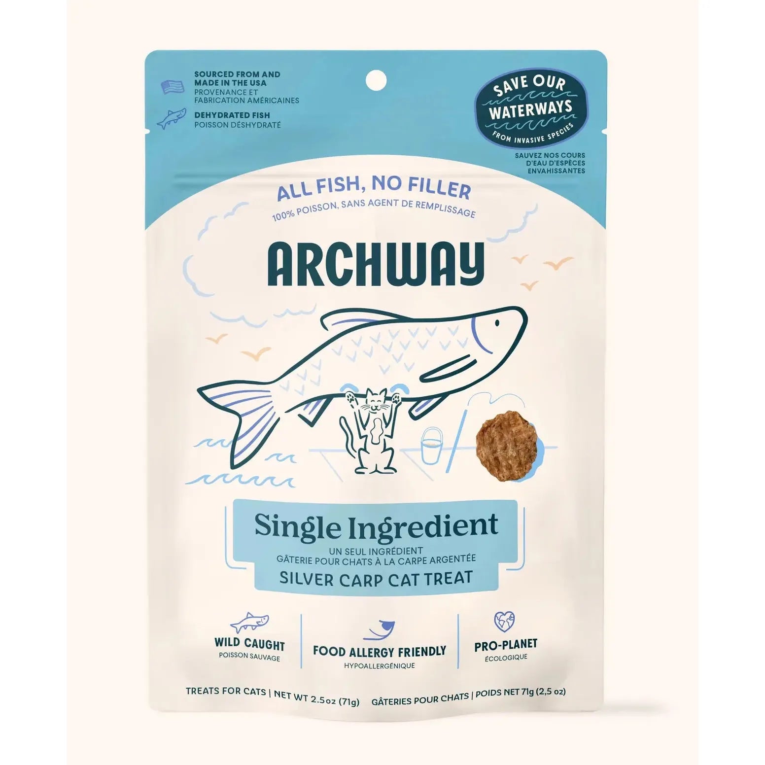 Archway Pet Silver Carp Protein Bites for Cats  2.5 oz Archway Pet