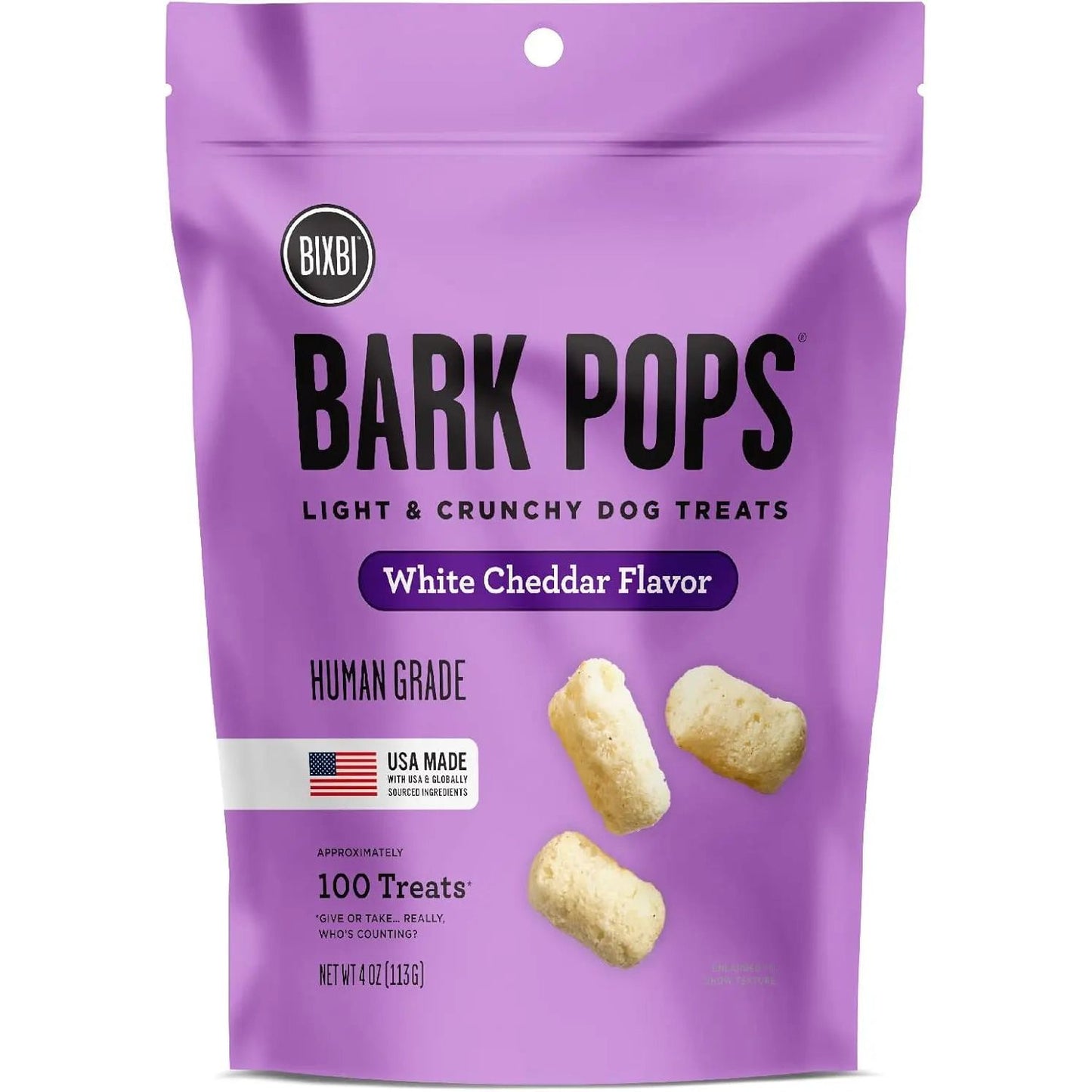 BIXBI Bark Pops Light & Crunchy Dog Treats 4oz. BIXBI