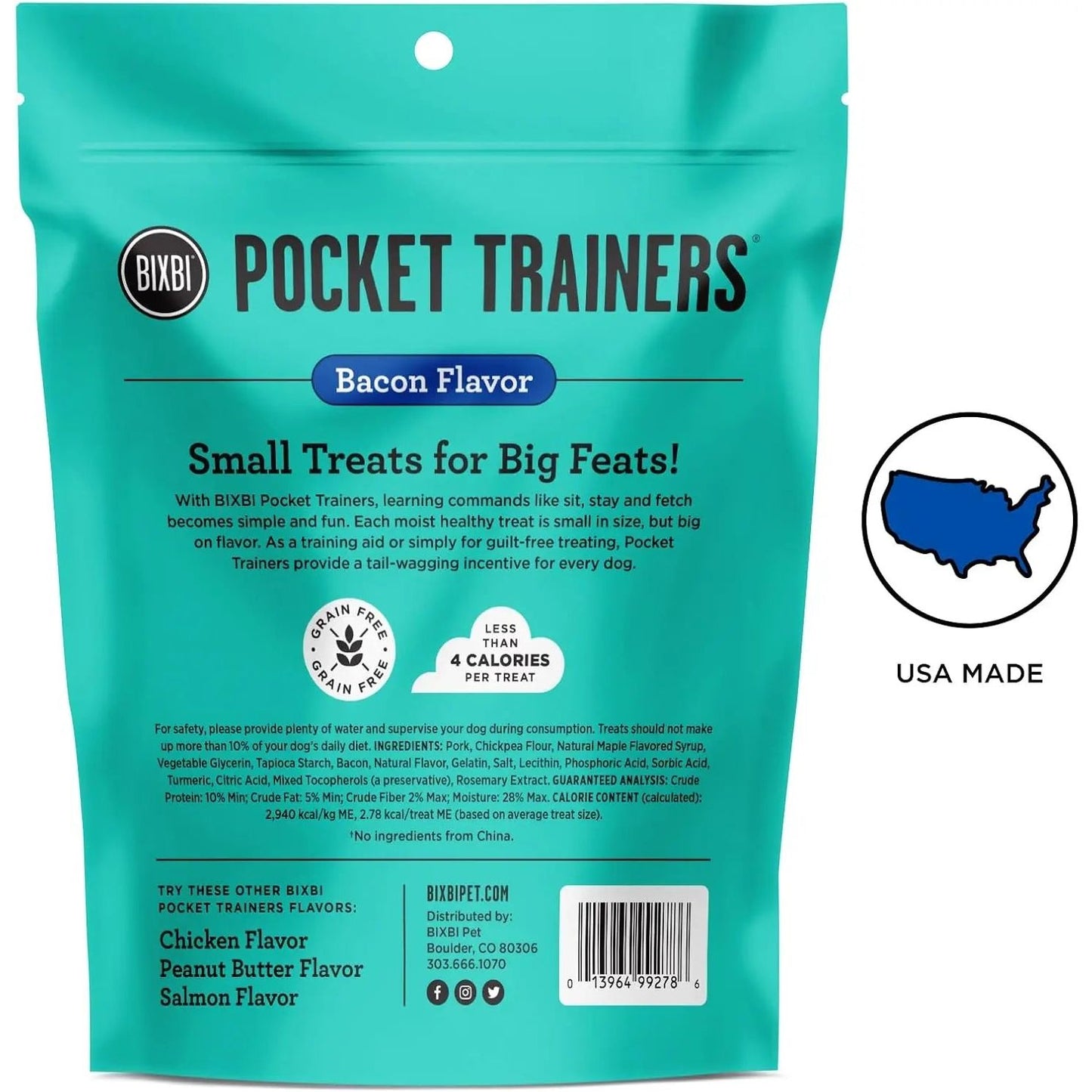 BIXBI Pocket Trainers Grain-Free Dog Treats 6oz. BIXBI