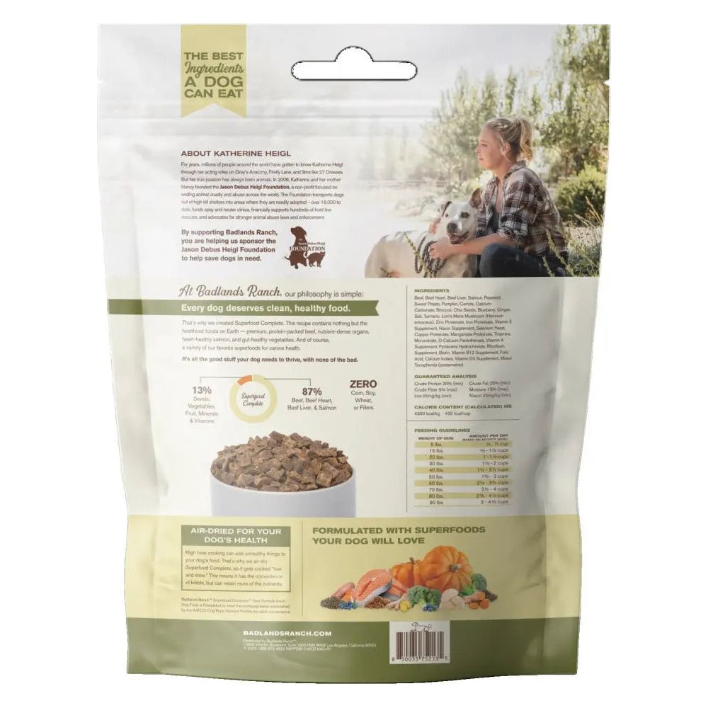 Badlands Ranch Superfood Complete Grain Free Beef Air Dried Dog