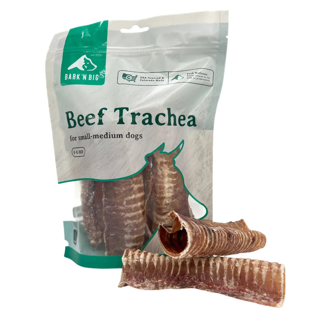 BarkNBig Beef Trachea Dog Treats 5-6" 4ct BarknBig