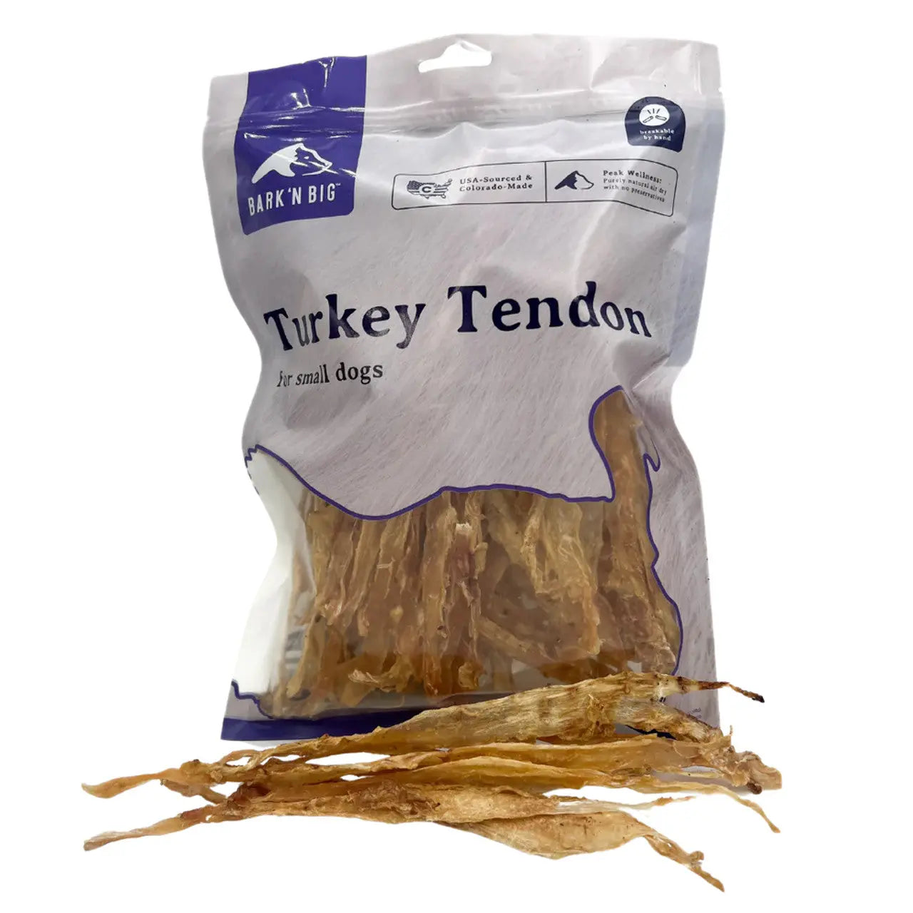 BarkNBig Dehydrated Turkey Tendon Dog Treats BarknBig