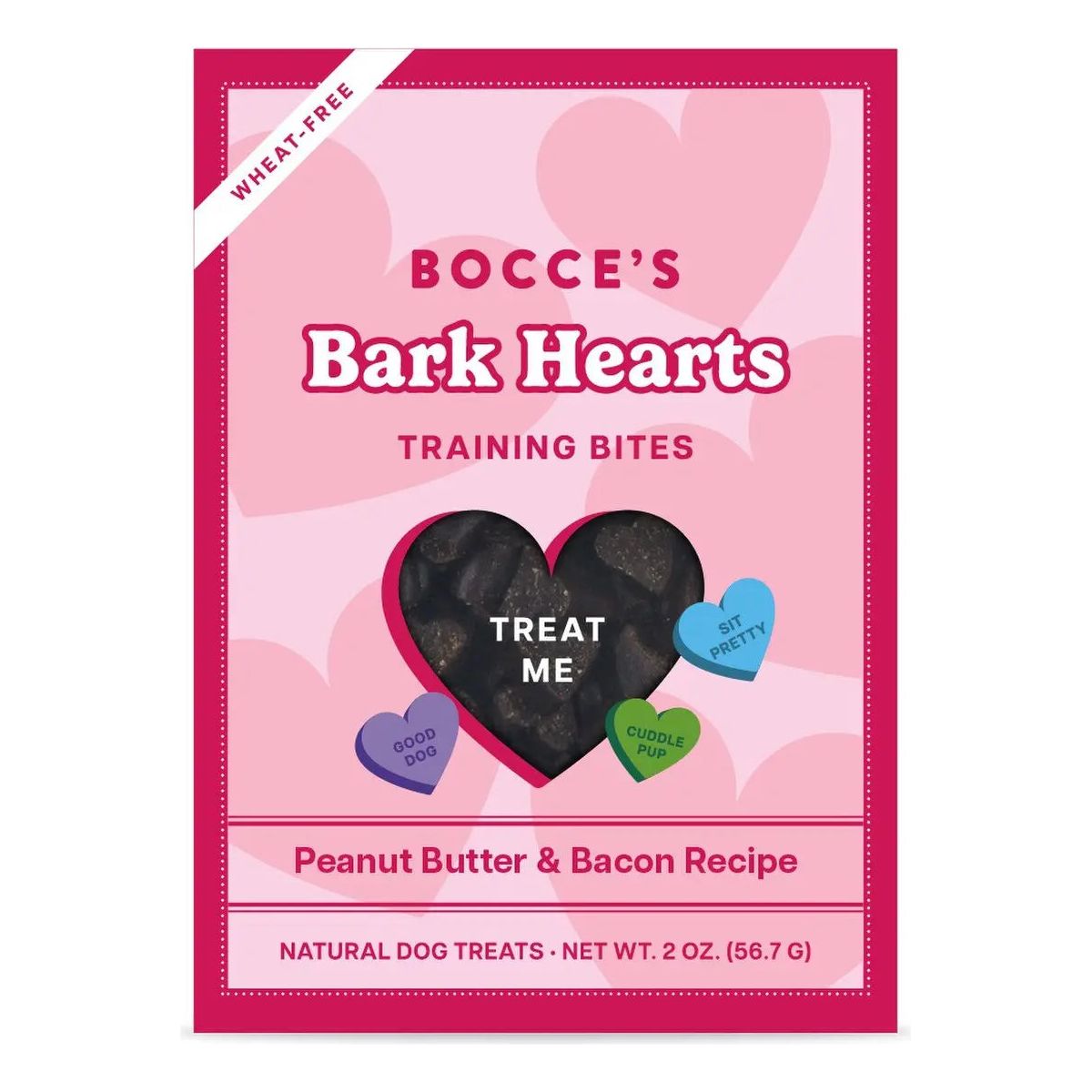 Bocce's Bakery Bark Hearts Dog Training Treats Box 2oz Bocce's Bakery