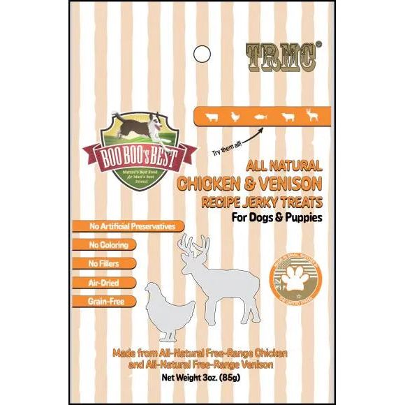 Boo Boo's Best Chicken & Venison Jerky Treats for Dogs 3oz Boo Boo's Best