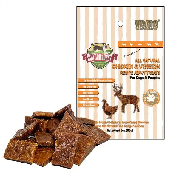 Boo Boo's Best Chicken & Venison Jerky Treats for Dogs 3oz Boo Boo's Best