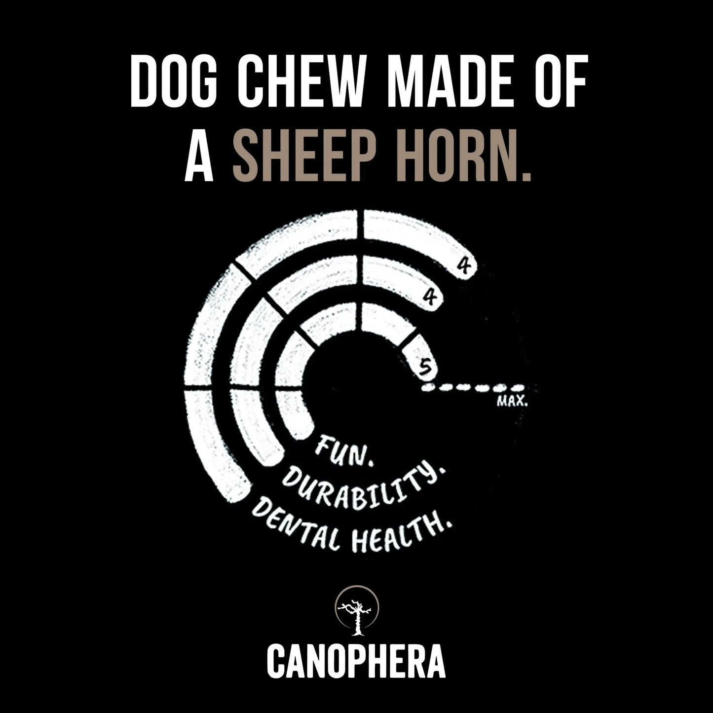 CANOPHERA Sheep Dog Chew Horn CANOPHERA