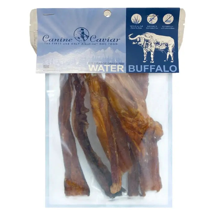 Canine Caviar Water Buffalo Tendons Dog Treats 5pk, 6" Canine Caviar