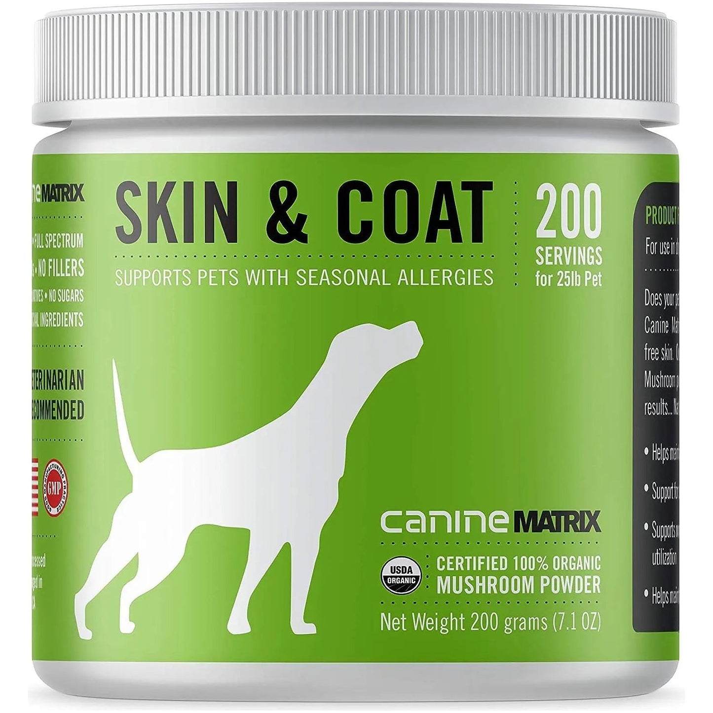 Canine Matrix Skin & Coat Seasonal Allergies Dog Supplement Mushroom Matrix
