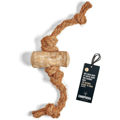 Canophera Coffee Wood & Coconut Rope Dog Toy for All Breeds CANOPHERA