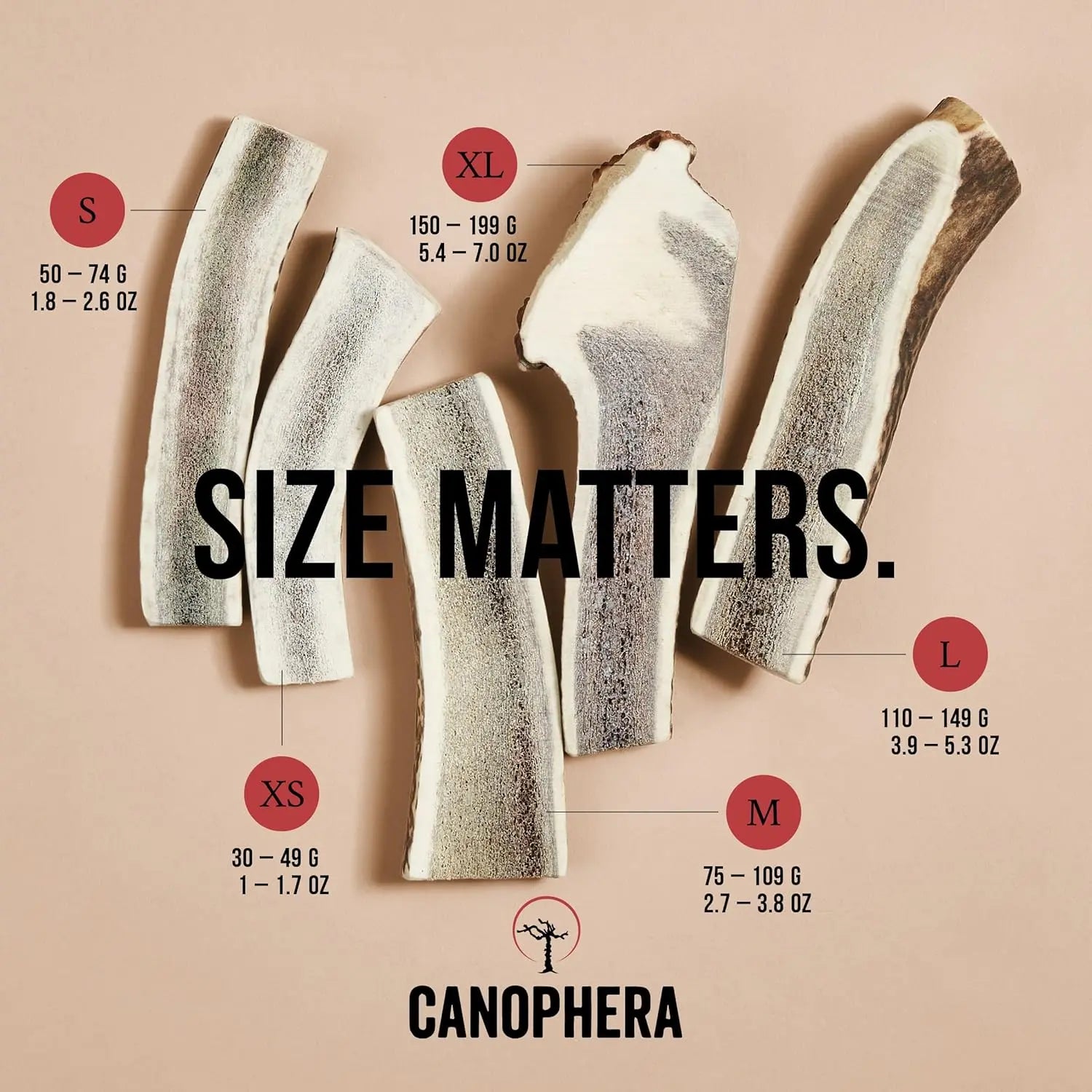 Canophera Split Red Deer Antler for Dogs CANOPHERA