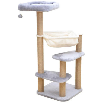 Catry Babylon Cat Tower with Cat Hammock, Scratching Post, and Playful Toy PetPals Group
