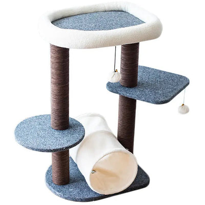 Catry, Lifted Cat Tree Cat Tower with Tunnel and Pom Poms PetPals Group