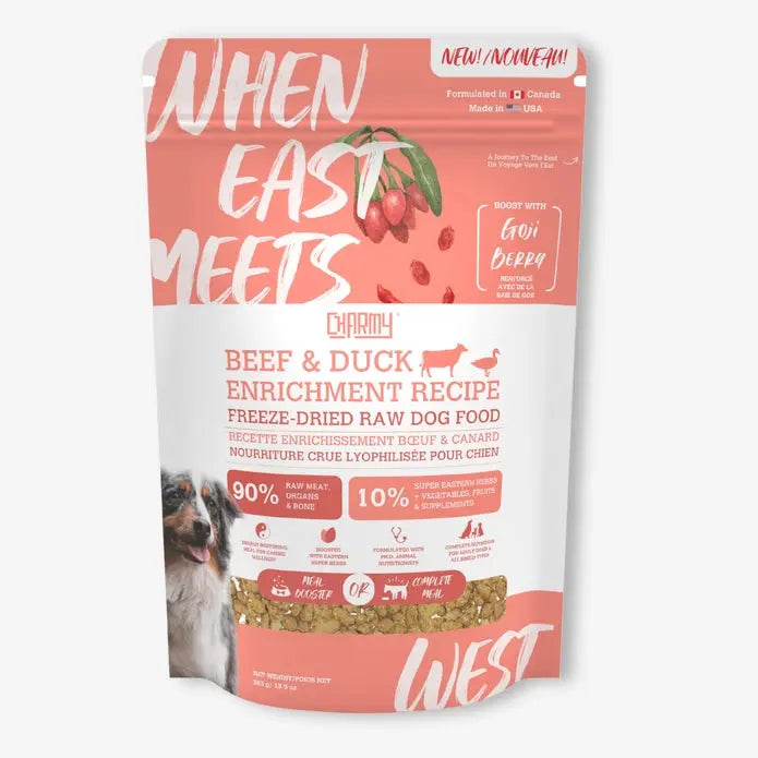 Charmy Pet Beef & Duck Enrichment Recipe - Boost with Goji Berry Freeze Dried Raw Dog Food Charmy Pet