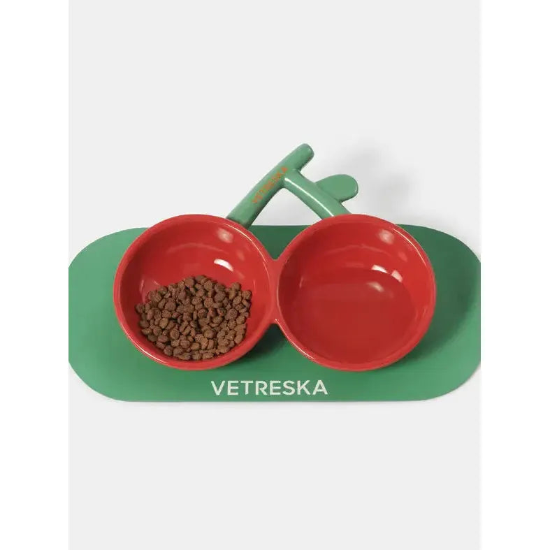 Cherry Ceramic Pet Bowl VETRESKA