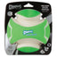 The Chuckit!® Kick Fetch Max Glow Dog Toy in glow green/white is a high-visibility, glow-in-the-dark ball for small dogs, ideal for interactive play and exciting fetch games. Comes in its packaging.