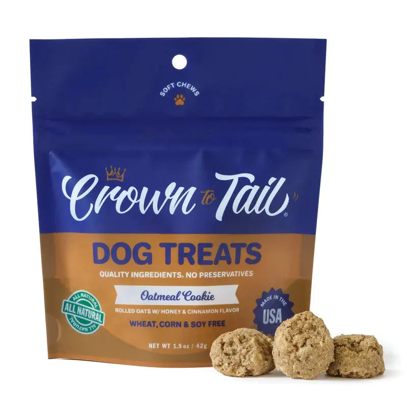 Crown to Tail Oatmeal Cookie Soft Chew Dog Treats Crown to Tail