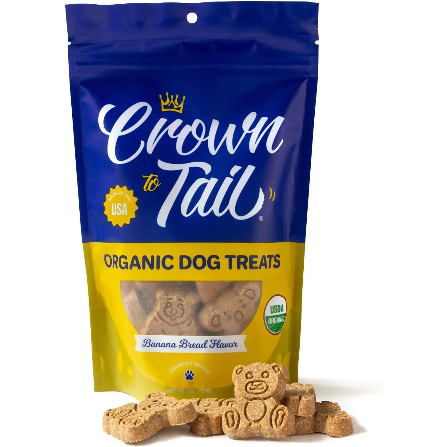 Crown to Tail Organic Banana Bread Crunchy Dog Treats Crown to Tail