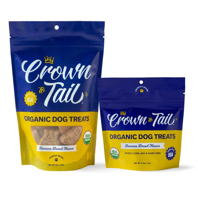 Crown to Tail Organic Banana Bread Crunchy Dog Treats Crown to Tail