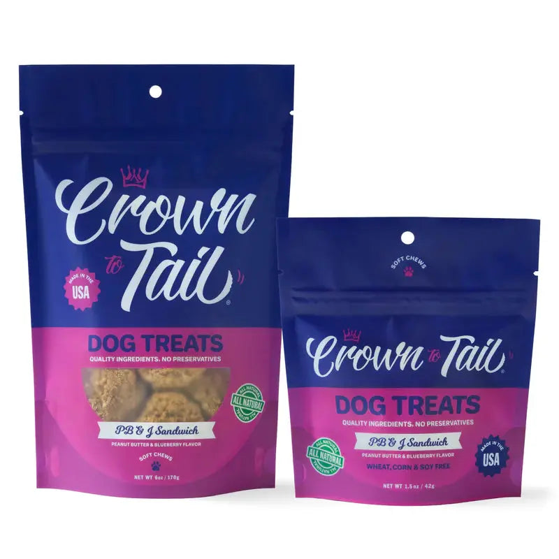 Crown to Tail PB & J Sandwich Soft Chew Dog Treats Crown to Tail