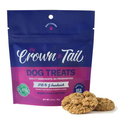 Crown to Tail PB & J Sandwich Soft Chew Dog Treats Crown to Tail