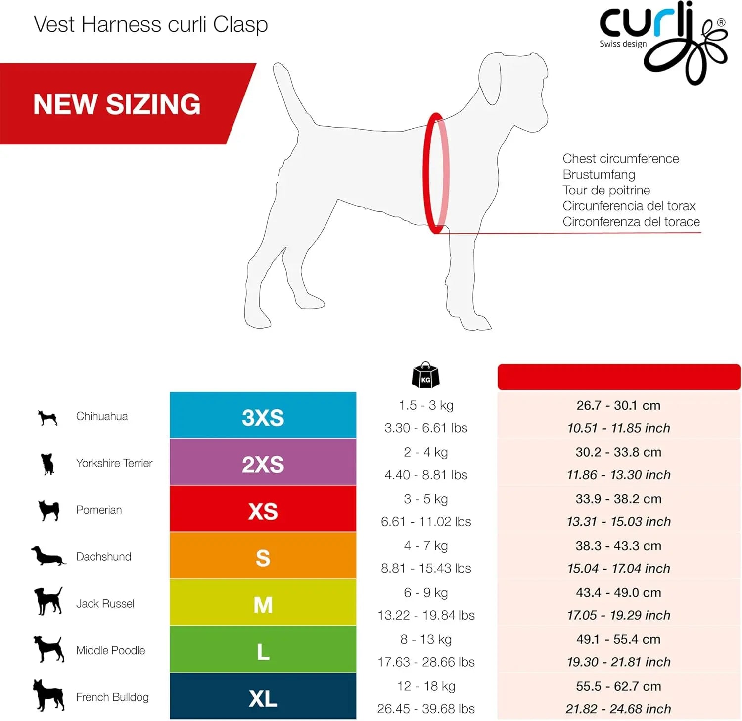 Curli Glow Clasp Vest Reflective Dog Harness Grey Curli