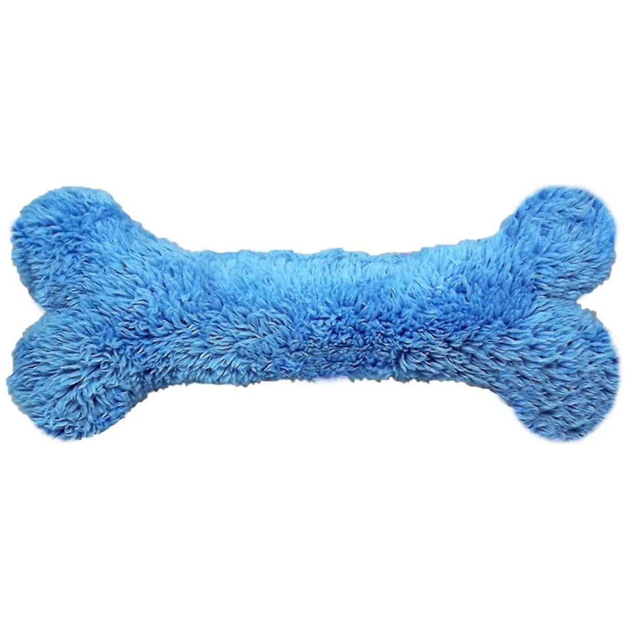 The Cycle Dog Duraplush Bones is a plush, blue, bone-shaped dog toy from Cycle Dog, featuring a soft, fluffy texture and durable construction—perfect for comfortable and long-lasting play.