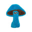 The Cycle Dog Duraplush Mushroom by Cycle Dog is a plush dog toy shaped like a mushroom, featuring a blue stem and cap, brown underside, and big cartoon eyes—an eco-friendly choice thats both cute and durable.