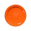 The Cycle Dog Flat Tire Flyer by Cycle Dog is a durable, eco-friendly orange dog toy with a round shape, textured edge, and radial spokes design that resembles a flying disc or tire.