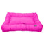 The Cycle Dog Waterproof Barrier Layout Dog Bed by Cycle Dog is a bright pink rectangular bed with raised sides and a soft, cushioned center, shown against a white background.