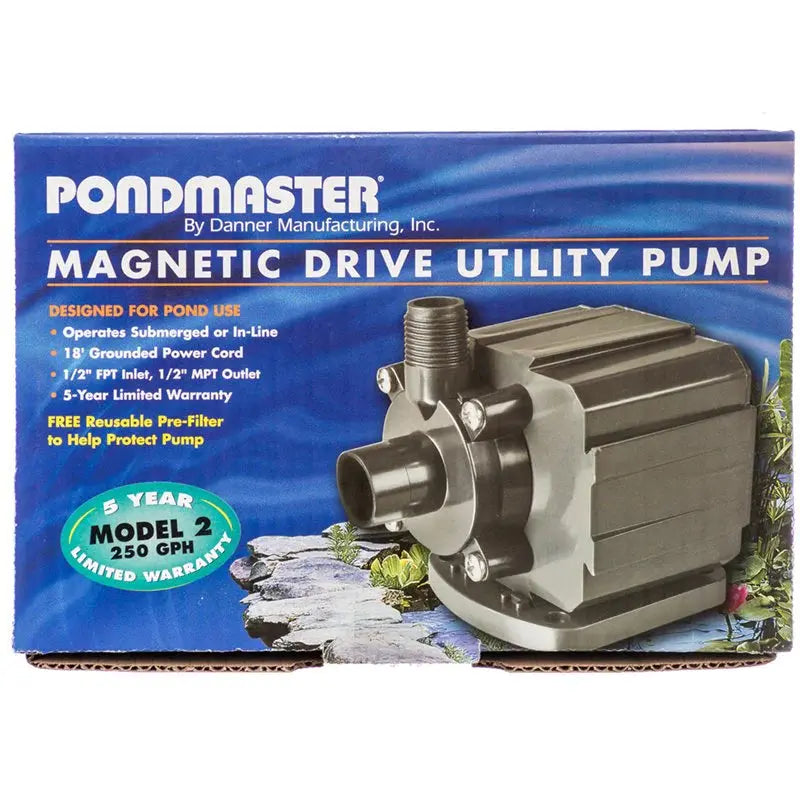 Danner Pondmaster Pond-Mag Magnetic Drive Water Pump Black 18Ft Cord Danner Manufacturing Inc. CPD
