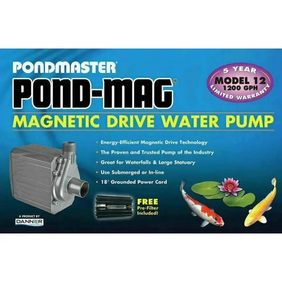 Danner Pondmaster Pond-Mag Magnetic Drive Water Pump Black 18Ft Cord Danner Manufacturing Inc. CPD
