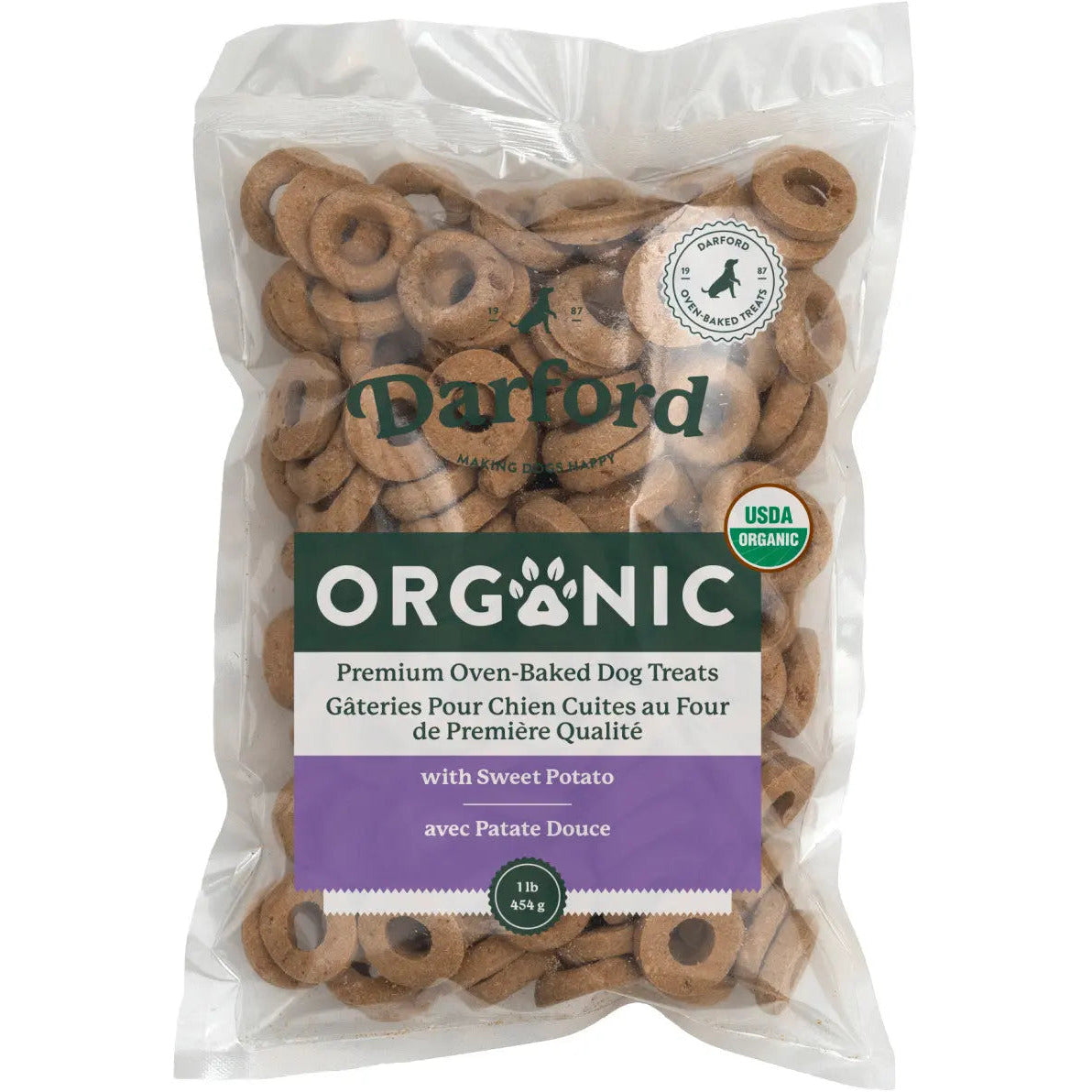 Darford Organic Sweet Potato Dog Treats PrePacked Bulk 6 / 1 lb Darford