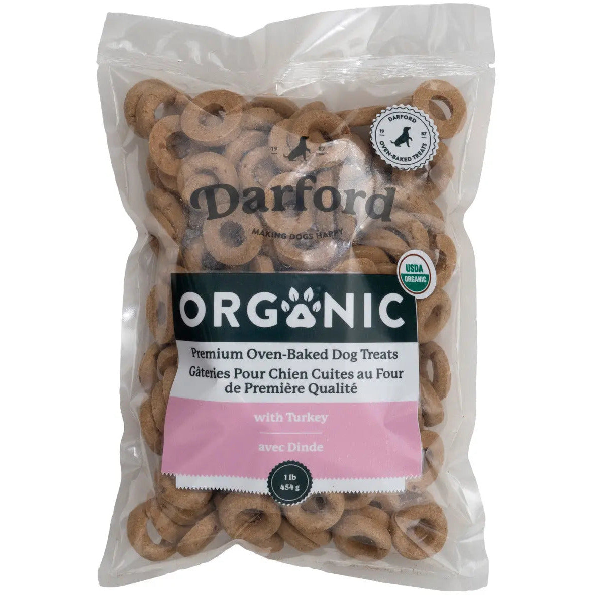 Darford Organic Turkey Dog Treats PrePacked Bulk 6 / 1 lb Darford