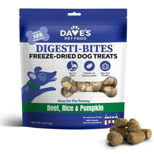 Dave's Digesti-Bites Beef, Rice & Pumpkin Freeze-Dried Dog Treats Dave's Pet Food