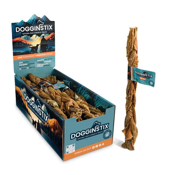 Dogginstix Braided Beef Tripe Sticks for Puppies Dogginstix