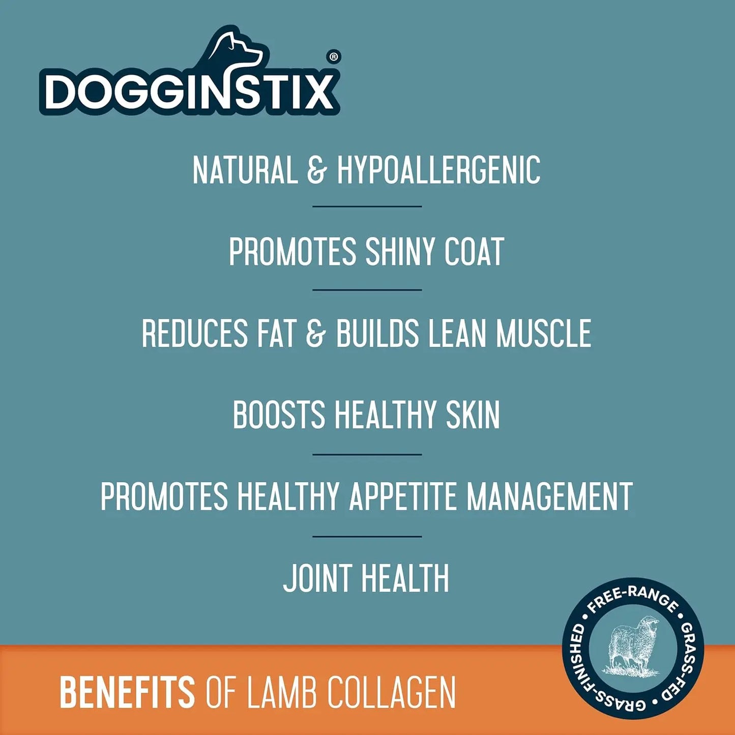 Dogginstix Braided Lamb Collagen Sticks Dog Chew Dogginstix