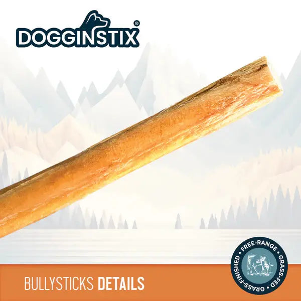 Dogginstix Grass-Fed Natural Bully Sticks Dog Treats Dogginstix