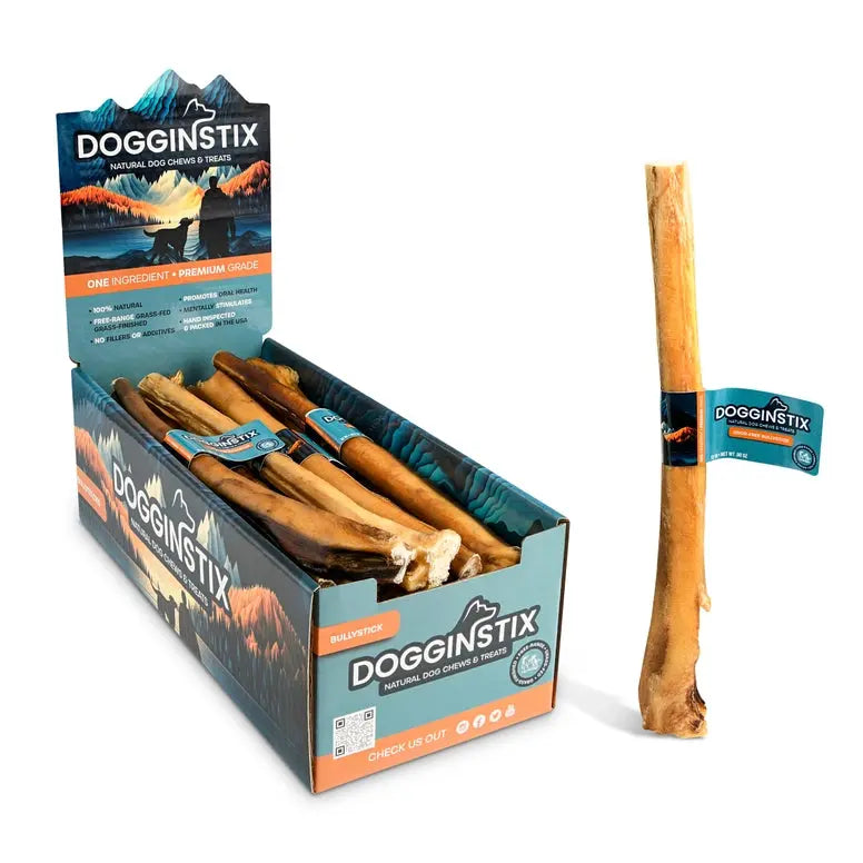 Dogginstix Grass-Fed Natural Bully Sticks Dog Treats Dogginstix