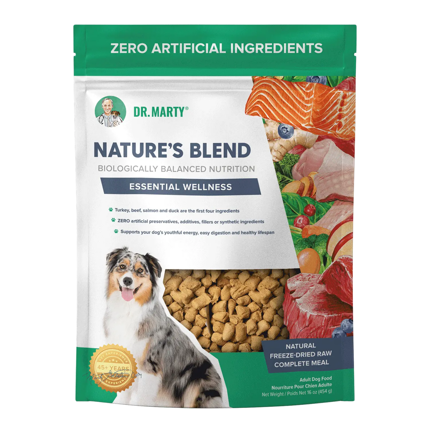 Dr Marty Natures Blend Essential Wellness Freeze Dried Raw Dog Food Dr. Marty
