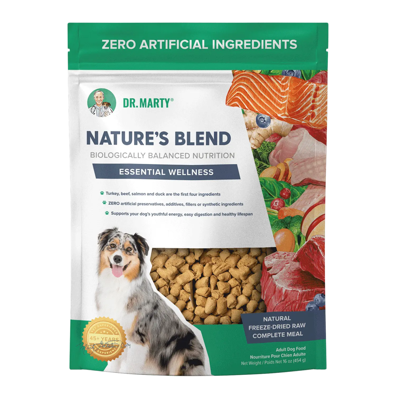 Dr Marty Natures Blend Essential Wellness Freeze Dried Raw Dog Food Dr. Marty
