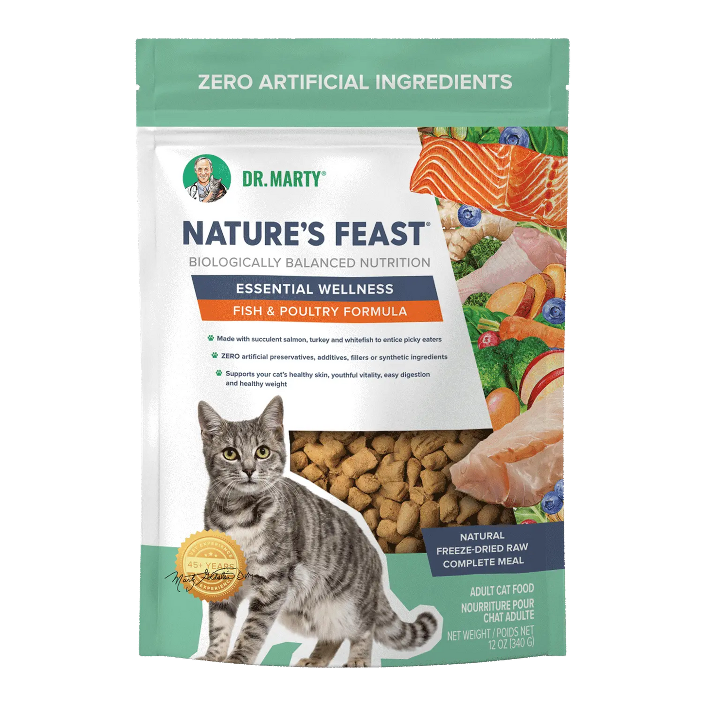 Dr. Marty Dr Marty Natures Feast Freeze Dried Fish & Poultry Cat Food Dr. Marty
