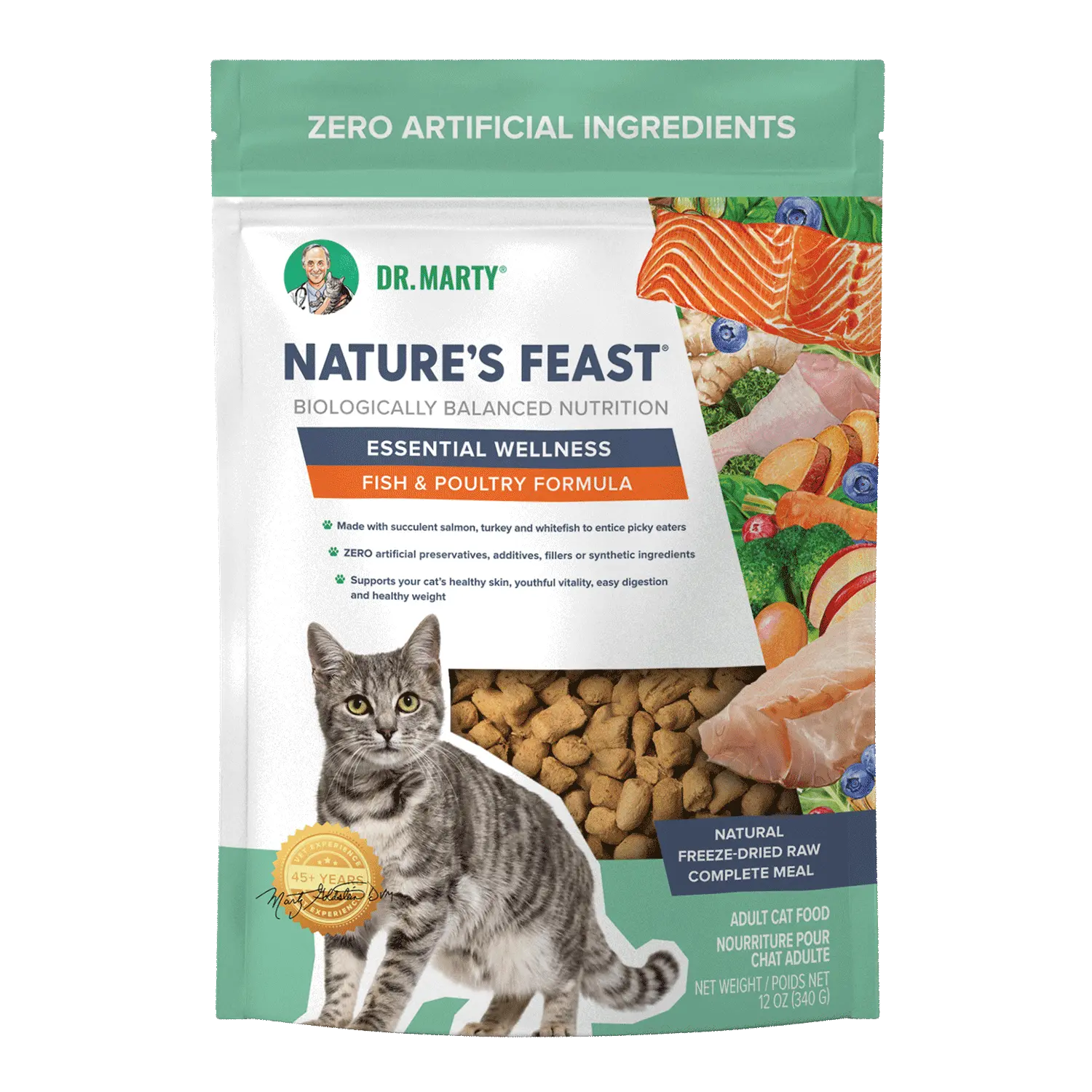 Dr. Marty Dr Marty Natures Feast Freeze Dried Fish & Poultry Cat Food Dr. Marty