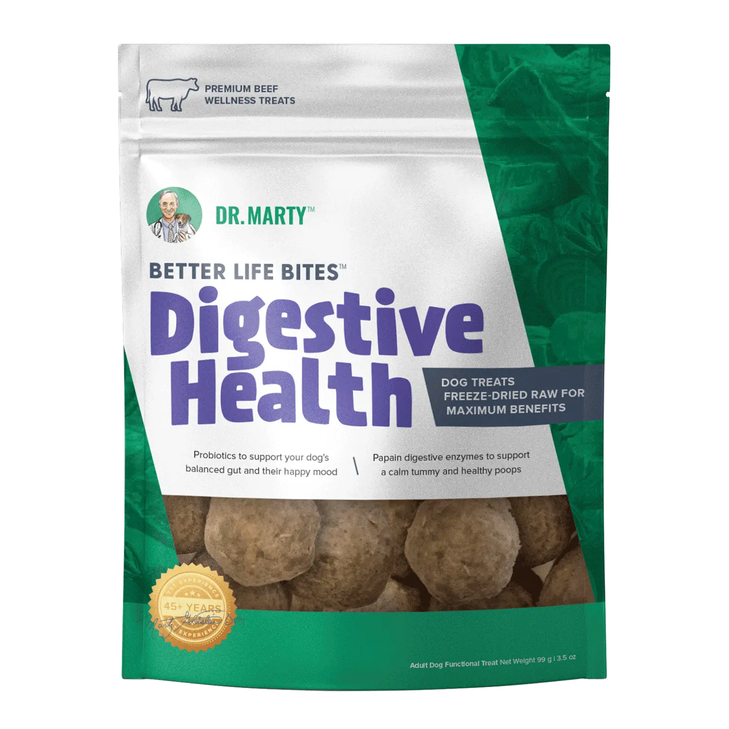 Dr. Marty Freeze Dried Raw Dog Treats Better Life Bites Digestive Health 3.5oz Dr. Marty