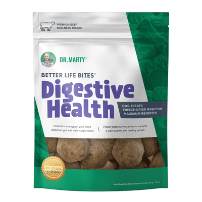 Dr. Marty Freeze Dried Raw Dog Treats Better Life Bites Digestive Health 3.5oz Dr. Marty