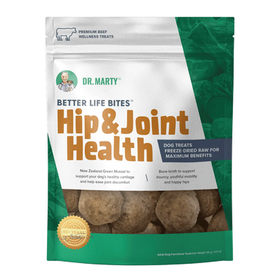 Dr. Marty Freeze Dried Raw Dog Treats Better Life Bites Hip and Joint Health 3.5oz Dr. Marty