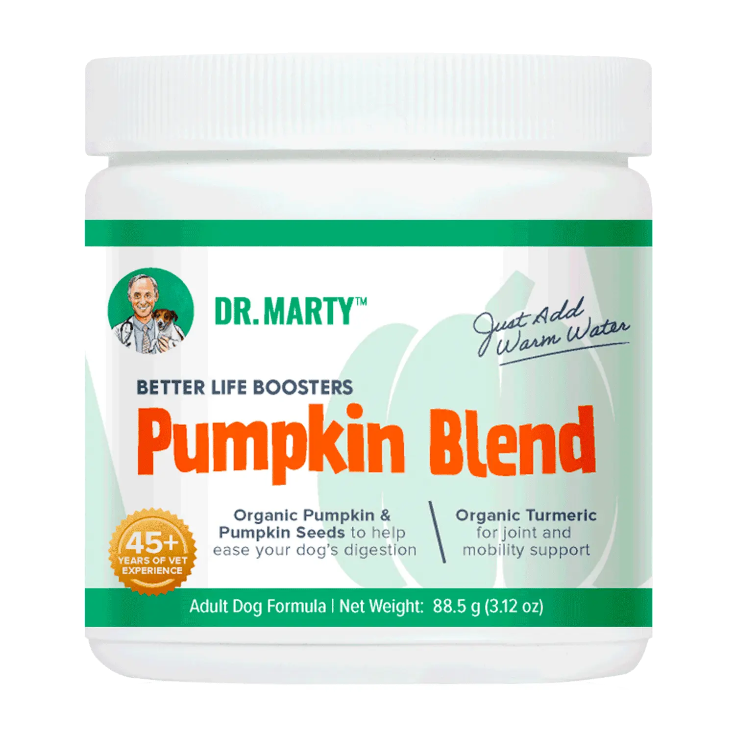 Dr. Marty Pumpkin Blend Better Life Boosters Powdered Supplement for Dogs Dr. Marty